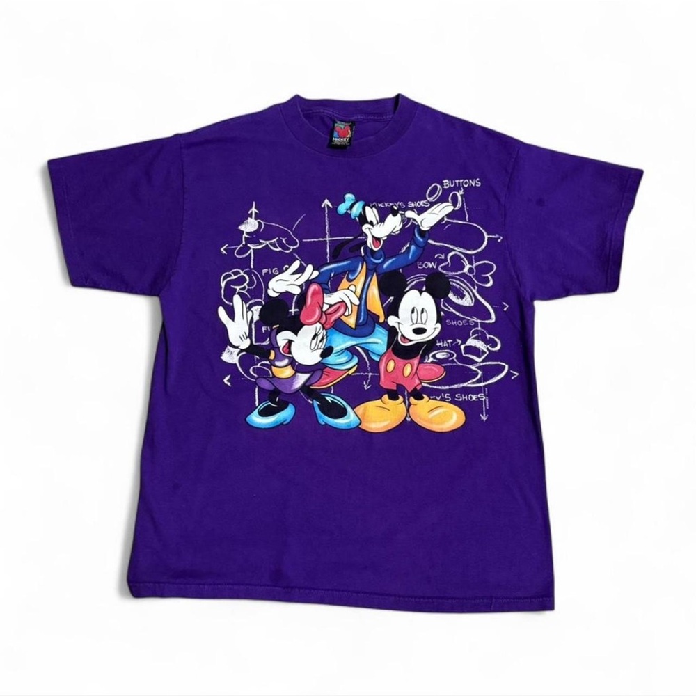 Vibrant Purple T-Shirt with Cartoon Characters